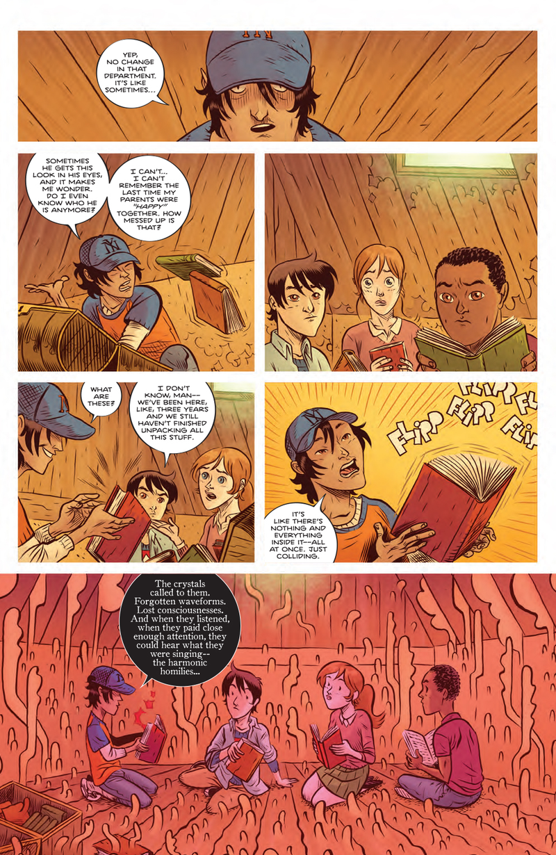 Illustration for article titled Exclusive Boom! preview: Beware the danger of books in The Fiction #1
